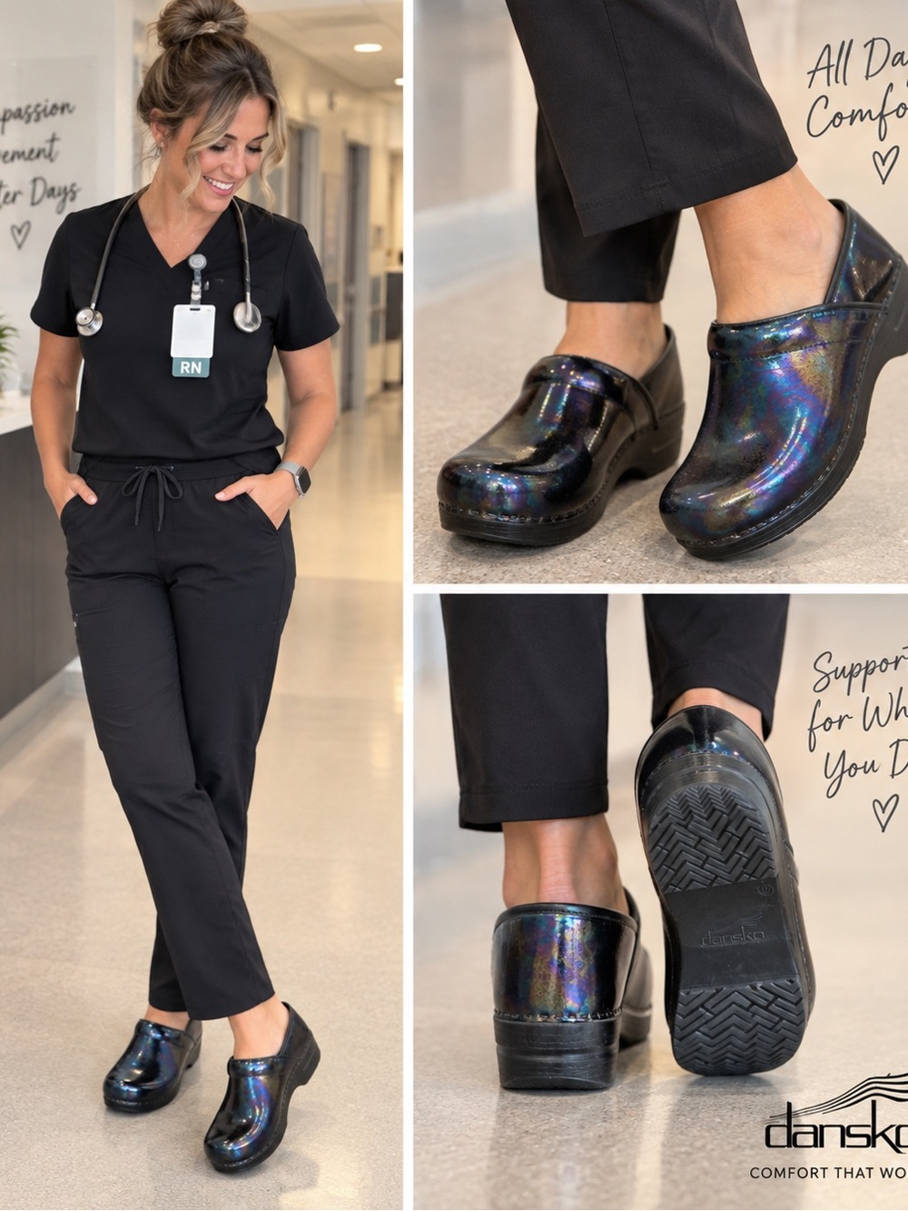 Dansko Professional Clogs Women’s 40 US 9.5-10 Iridescent